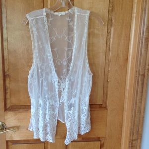 Anthropologie Nabu size XL lace vest